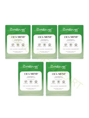 THE CRÈME SHOP Cica-Mend Klean Beauty Essence Sheet Masks 5 Pack Soothes Skin